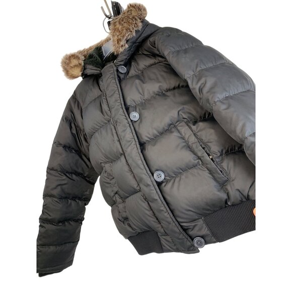 Women's Ralph Lauren Polo, Black Puffer Jacket with Faux Fur Hood - Picture 2 of 12